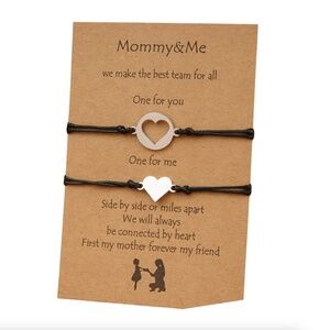 Mommy & Me Matching Heart Bracelets – Adjustable Gift Set for Mother & Child